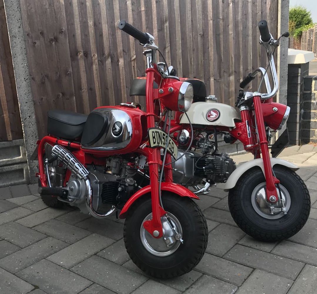 Restored red Honda Monkey bike